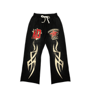 Awoken Dreams V4 Varsity Flared Sweatpants Black