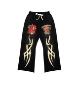 Awoken Dreams V4 Varsity Flared Sweatpants Black