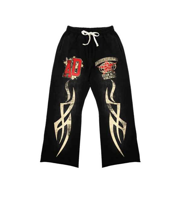 Awoken Dreams V4 Varsity Flared Sweatpants Black