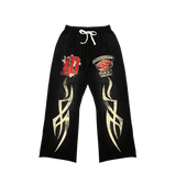 Awoken Dreams V4 Varsity Flared Sweatpants Black