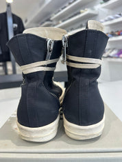 Rick Owens DRKSHDW Fogachine Hi Pentagram Embroidery Black Milk - Pre-Owned Size EU39.5/US6.5