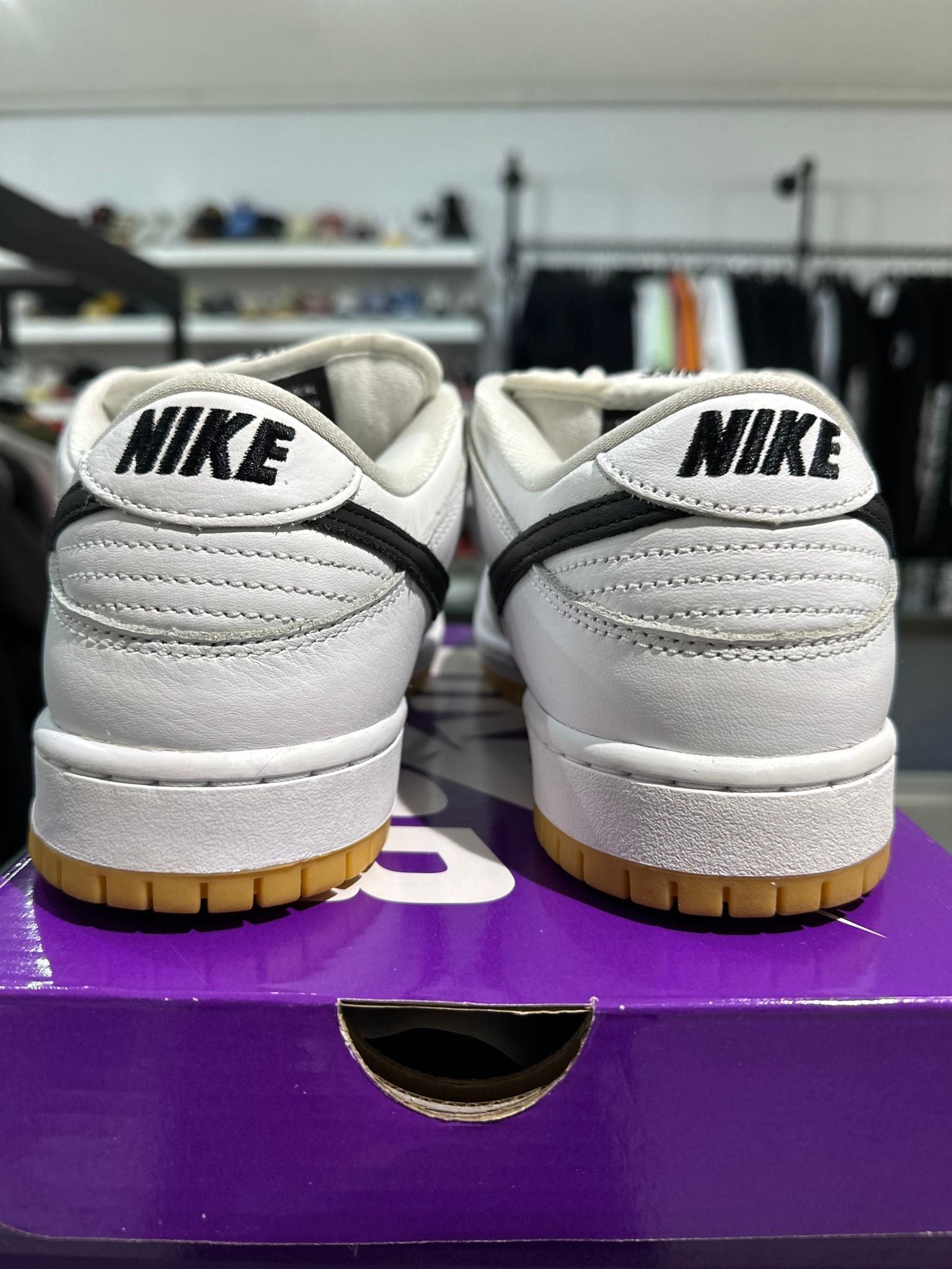 Nike SB Dunk Low Pro White Gum - Pre-Owned Size 9