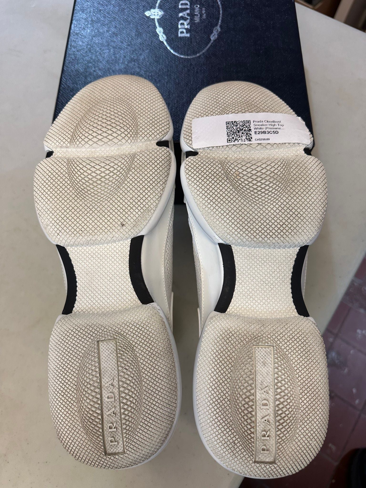 Prada Cloudbust Sneaker High Top White - Pre-Owned Size 8