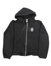 Chrome Hearts Vintage Vine Dagger Zip-Up Hoodie Black - Pre-Owned Size S