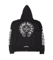 Chrome Hearts Monogram Horseshoe Logo Zip Up Hoodie