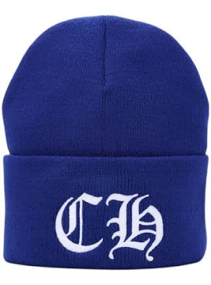 Chrome Hearts CH Embroidered Logo Beanie Blue