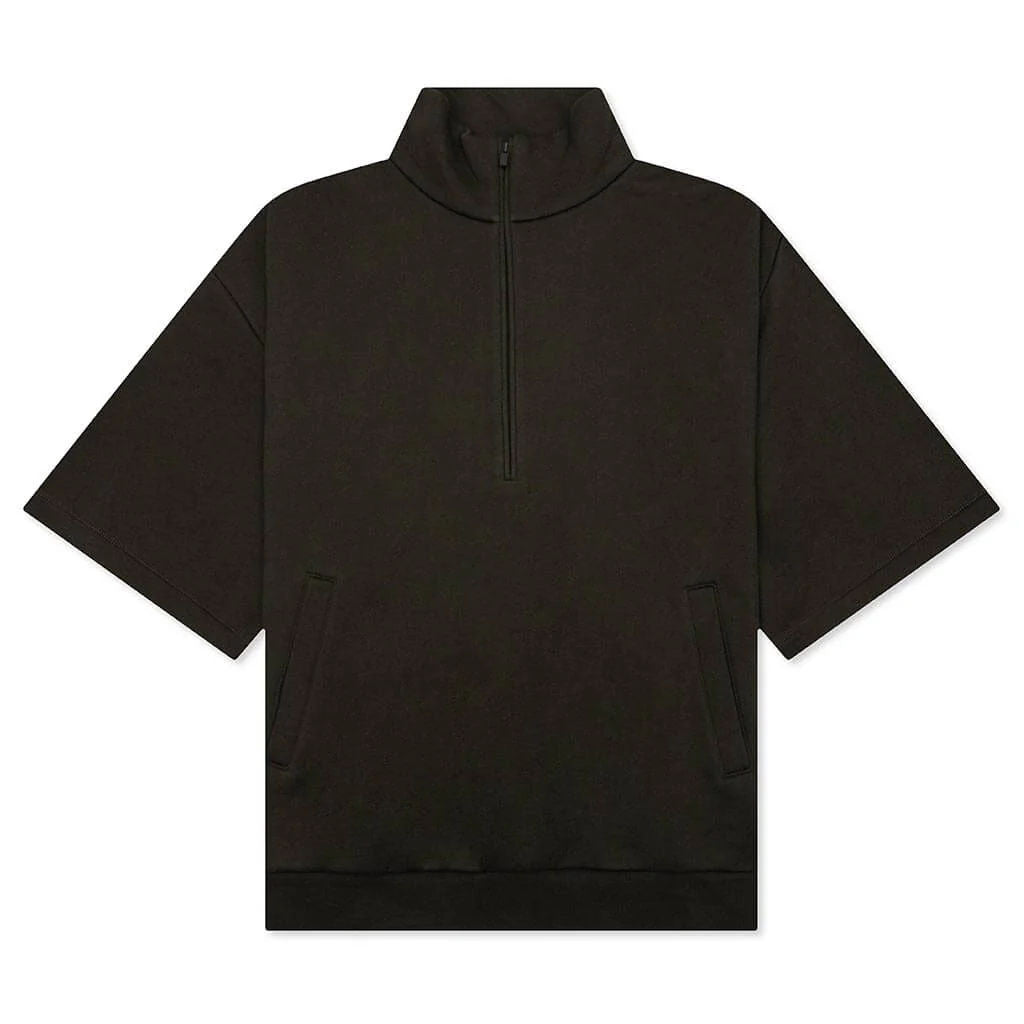 Fear of God Essentials 3/4 Half-Zip Sweater Off Black (Preowned Size M) - Pre-Owned