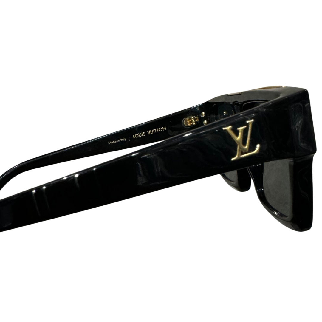 Louis Vuitton Evidence Sunglasses Black Gold (Preowned) - Pre-Owned