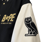 Bape x OVO Varsity Jacket Black (Lightly Preowned) - Pre-Owned