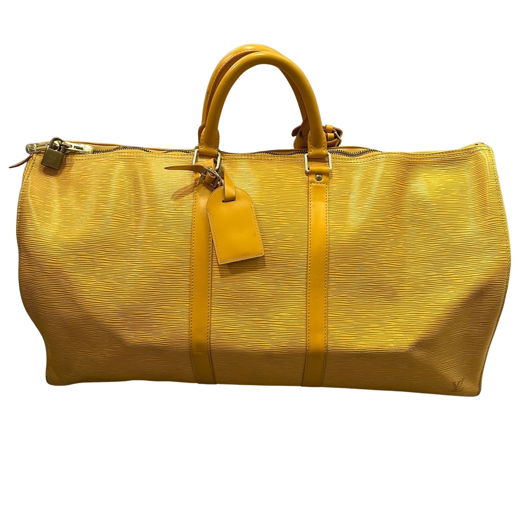 Louis Vuitton Keepall 55 Travel Bag Yellow Epi Leather - Pre-Owned