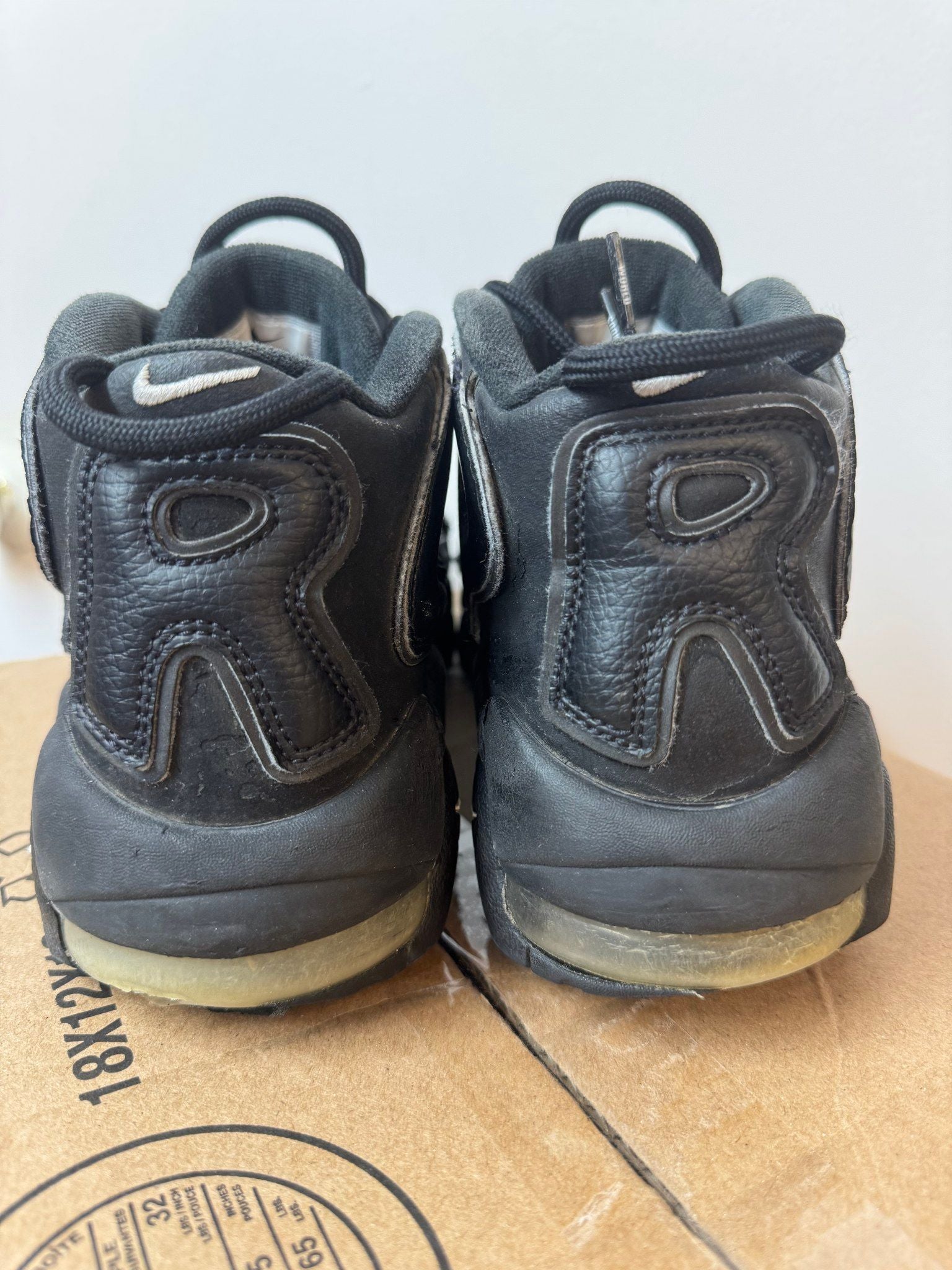 Nike Air More Uptempo Supreme Suptempo Black (Heavily Preowned Size 8.5) - Pre-Owned