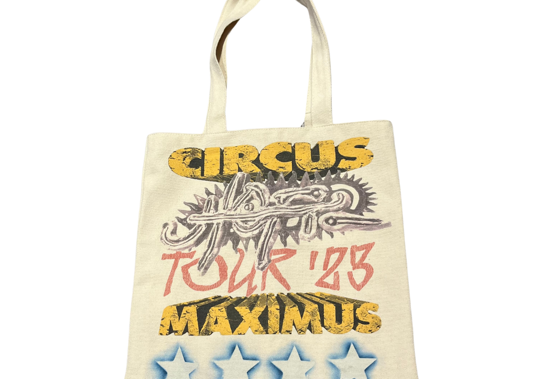 Travis Scott Utopia Circus Maximus 2023 Tour Tote Natural