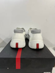 Prada America's Cup White Silver - Lightly Pre-Owned Size 9.5