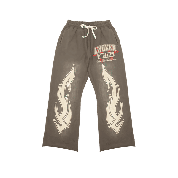 Awoken Dreams V1 Flared Sweatpants Grey