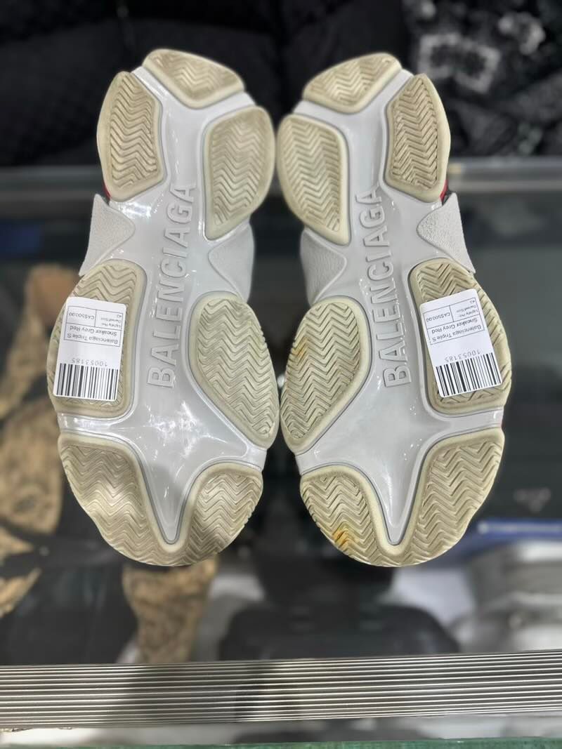 Balenciaga Triple S Sneaker Grey Red - Pre-Owned Size 43