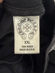 Vintage Chrome Hearts Neck Star Logo T-Shirt Black - Pre-Owned Size XXL