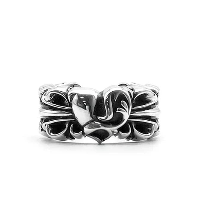 Chrome Hearts Double Floral Heart Ring