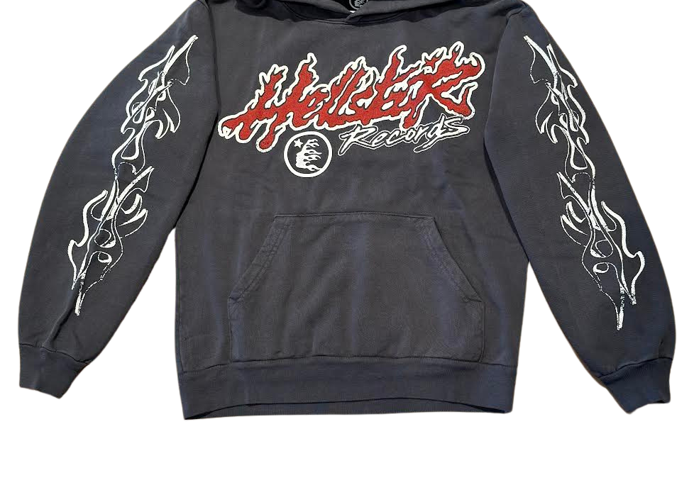 Hellstar Studios Records Tour Hoodie Washed Black (OVERSEAS EXCLUSIVE)