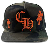 Chrome Hearts CH Multi Patch Trucker Hat Camo/Orange