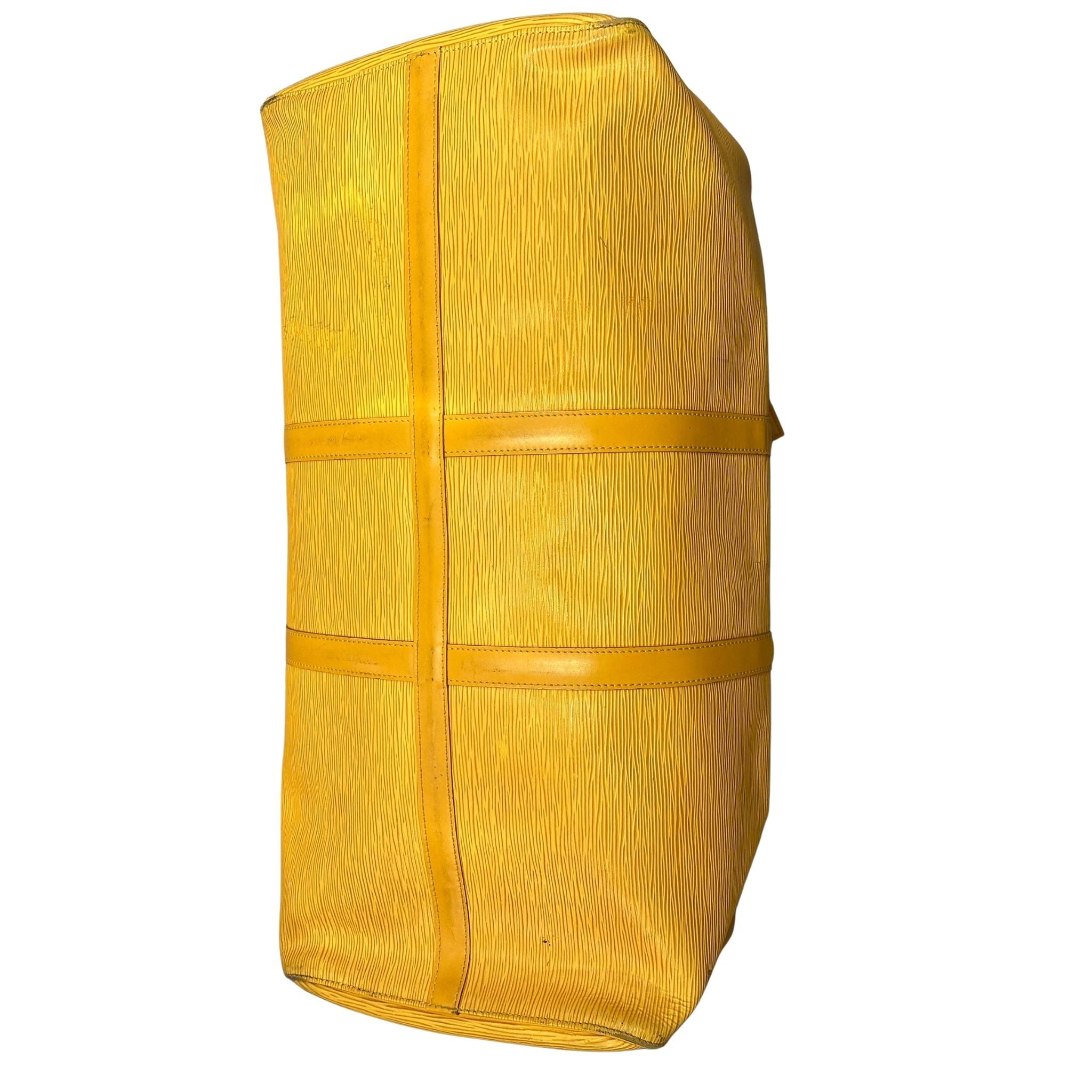 Louis Vuitton Keepall 55 Travel Bag Yellow Epi Leather - Pre-Owned