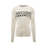 Satoshi Nakamoto Logo Thermal Long Sleeve T-Shirt Cream