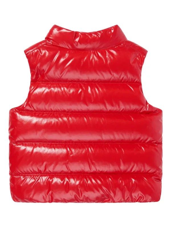 Moncler Enfant Padded Down Gilet Red (9-12 Mo)