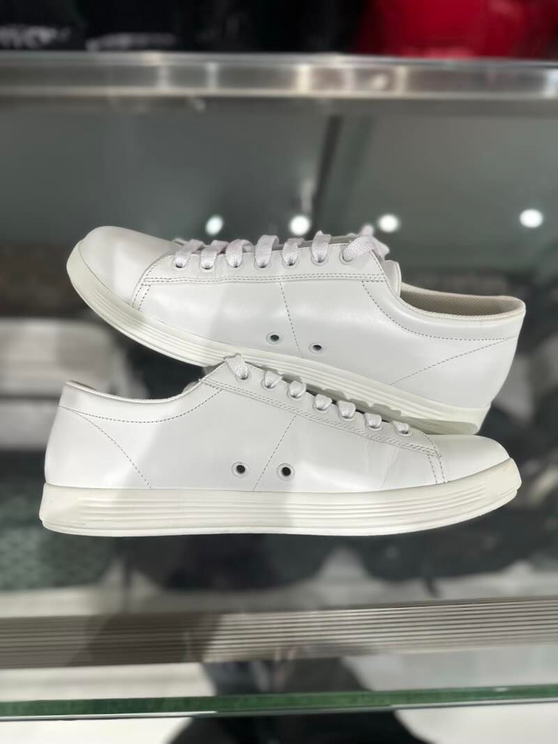 Prada Downtown Leather Sneakers White - Pre-Owned Size 40/ US 8 (No Original Box)