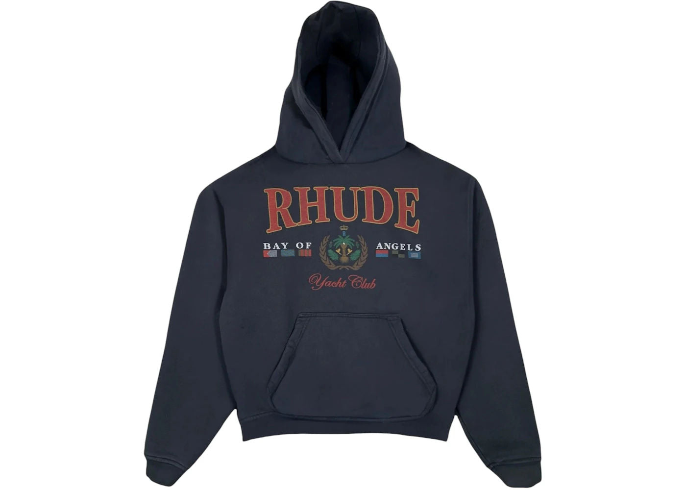 Rhude Bay Of Angels Yacht Hoodie Black (Lightly Used XL) - Pre-Owned
