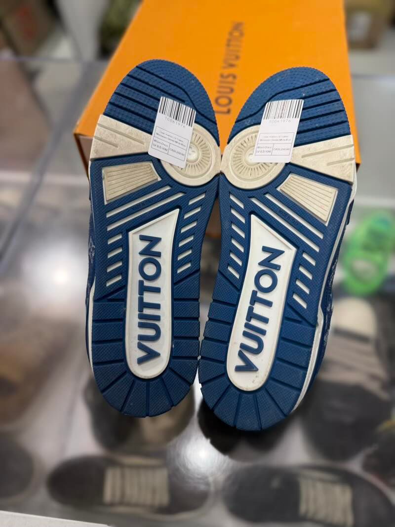 Louis Vuitton LV Trainer Monogram Denim White Blue - Worn Once LV 8.5/10M
