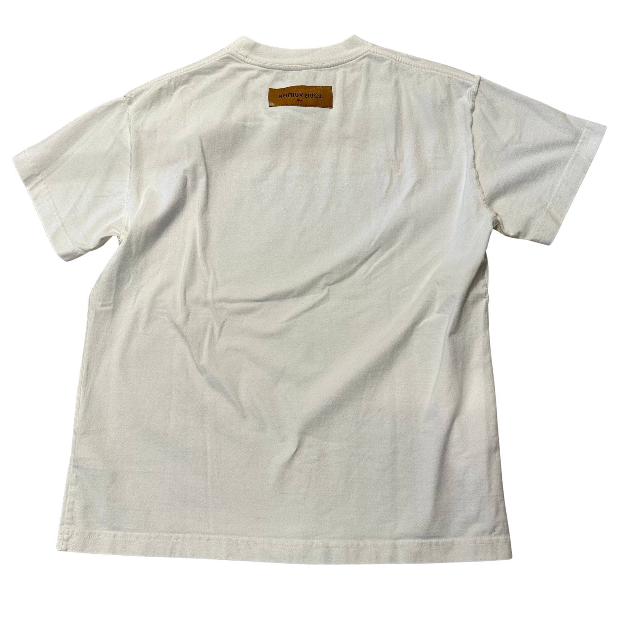 Louis Vuitton Embossed Logo Tee White (Preowned Size XS fits S) - Pre-Owned