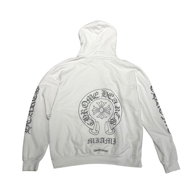 Chrome Hearts Miami Exclusive Horseshoe Hoodie White - Pre-Owned Size XL