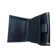 Dior Mini Saddle Compact Wallet Flower Oblique Black (Lightly Preowned) - Pre-Owned