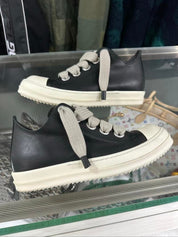 Rick Owens Temple Jumbolaced Sneakers Black/Milk - Pre-Owned Size 10.5 (No original box)