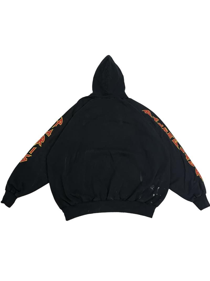 Balenciaga Flame Metal Logo Hoodie Black - Pre-Owned Size L