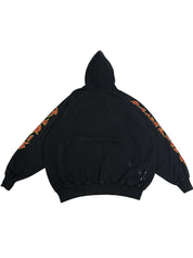 Balenciaga Flame Metal Logo Hoodie Black - Pre-Owned Size L