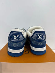 Louis Vuitton LV Trainer Monogram Denim White Blue - Lightly Used Size 11