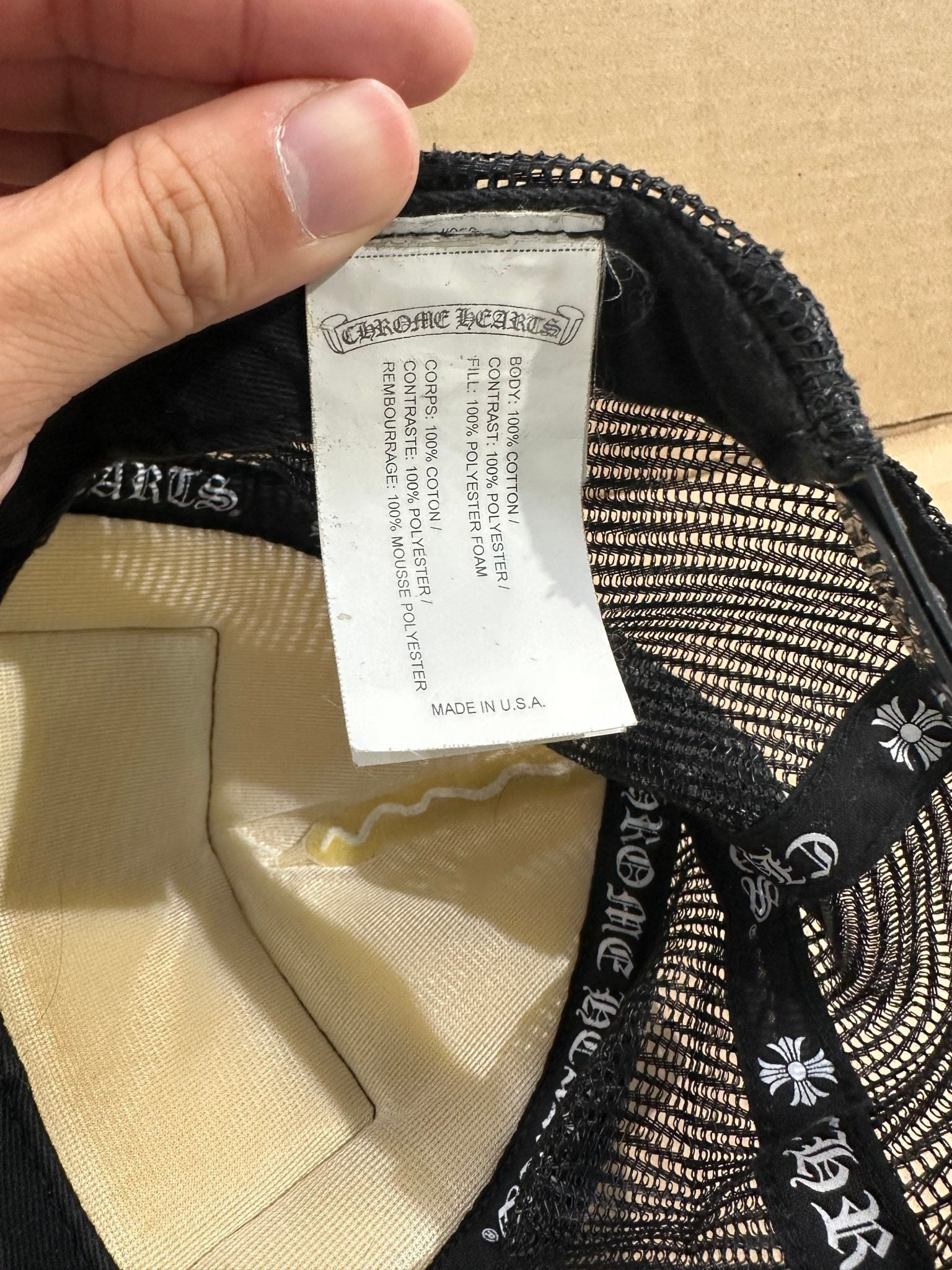 Chrome Hearts CH Fuck Hollywood Trucker Hat Black/White (Preowned) - Pre-Owned