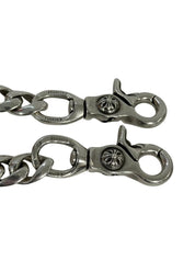 Chrome Hearts Double Lobster Clasp Cuban Link Wallet Chain (15.5 Inches) - Gently Used