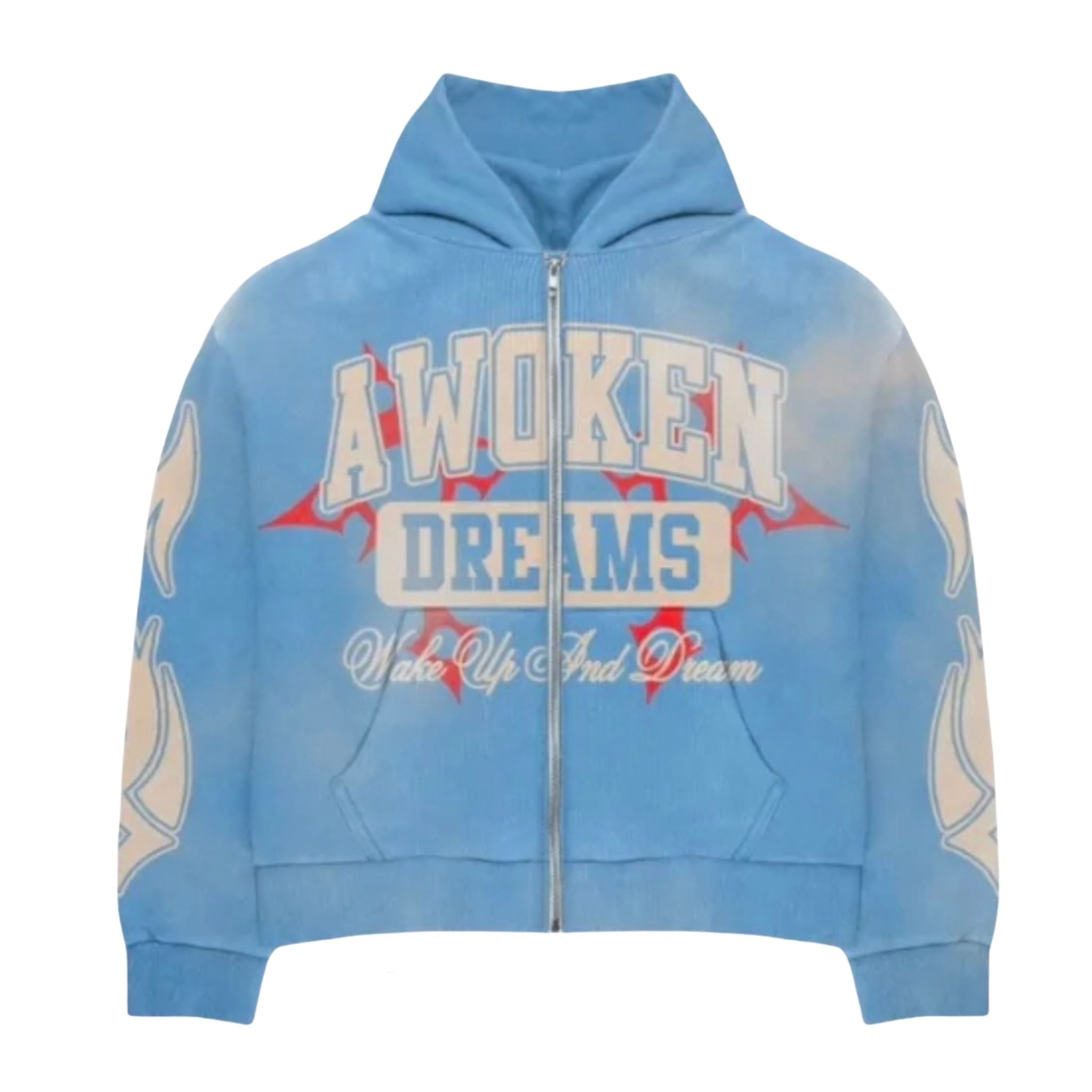 Awoken Dreams V1 Zip-Up Hoodie Blue