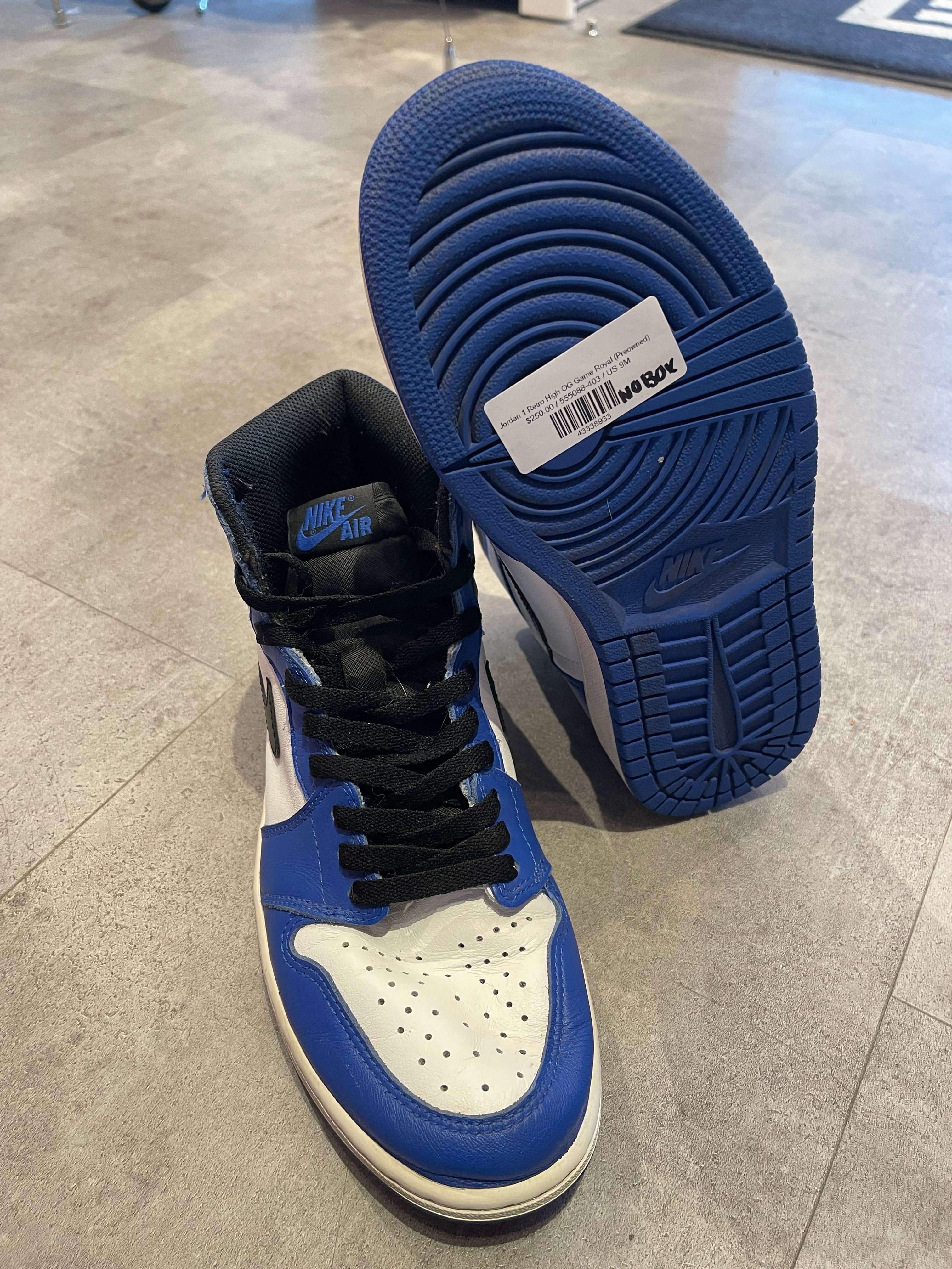 Jordan 1 Retro High OG Game Royal - Pre-Owned Size 9 (No original box)
