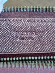 Prada Saffiano Metal Leather Continental Wallet Pink (Preowned) - Pre-Owned