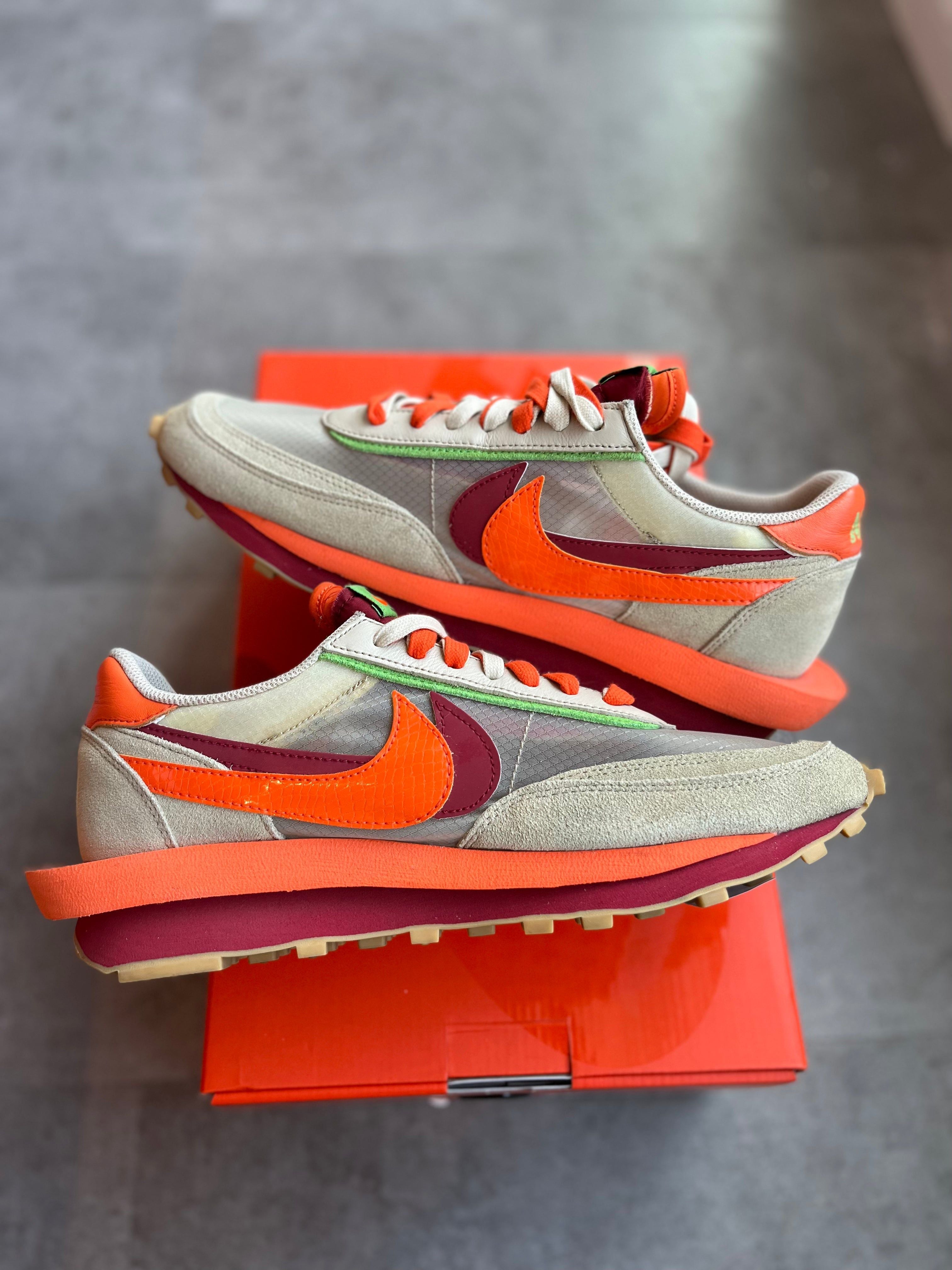 Nike LD Waffle Sacai Clot Kiss Of Death Net Orange Blaze - Pre-Owned Size 10.5