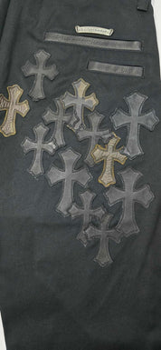 Chrome Hearts Black/Camo Cross Patch Chino Pants