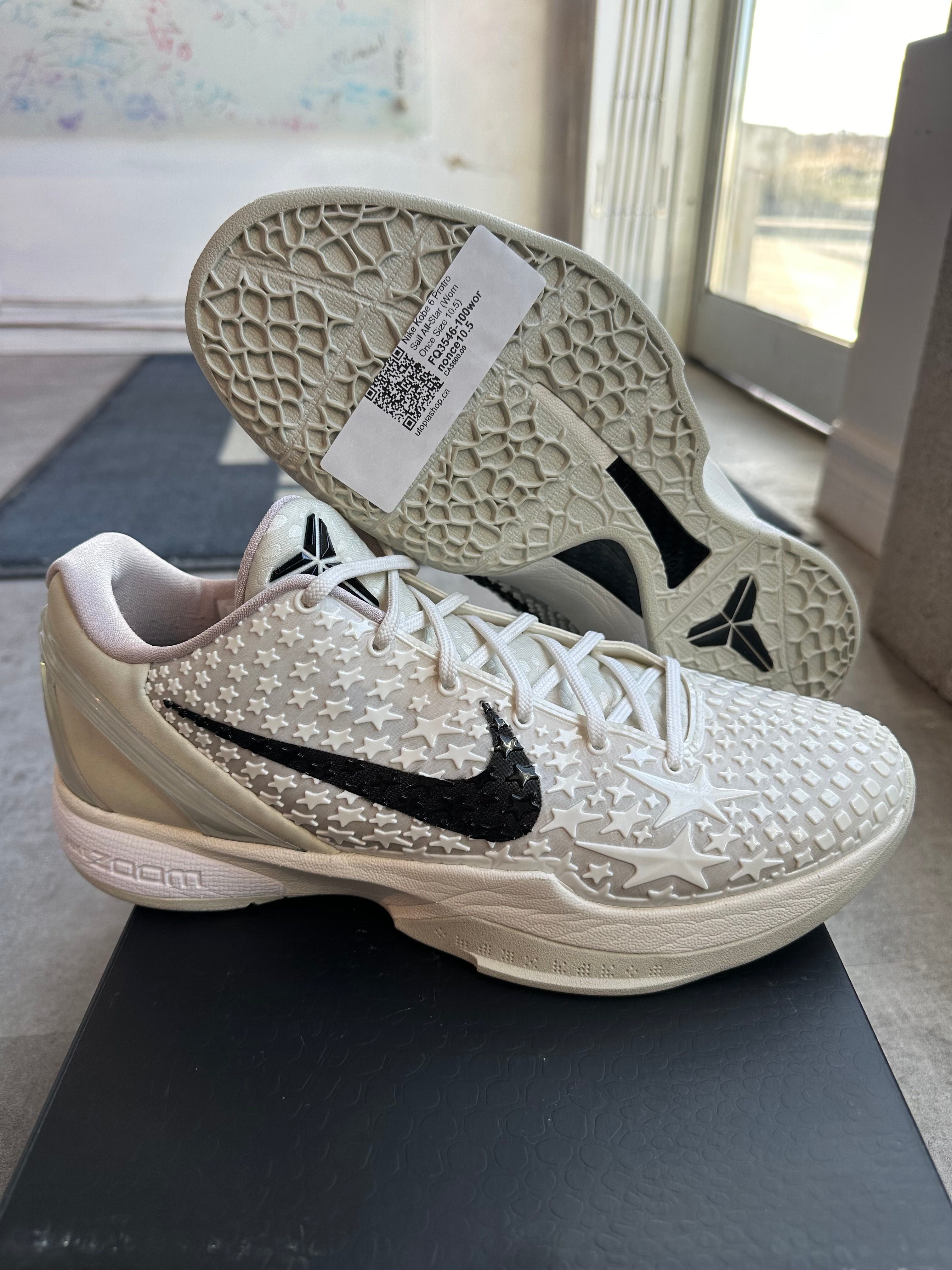 Nike Kobe 6 Protro Sail All-Star - Pre-Owned Size 10.5