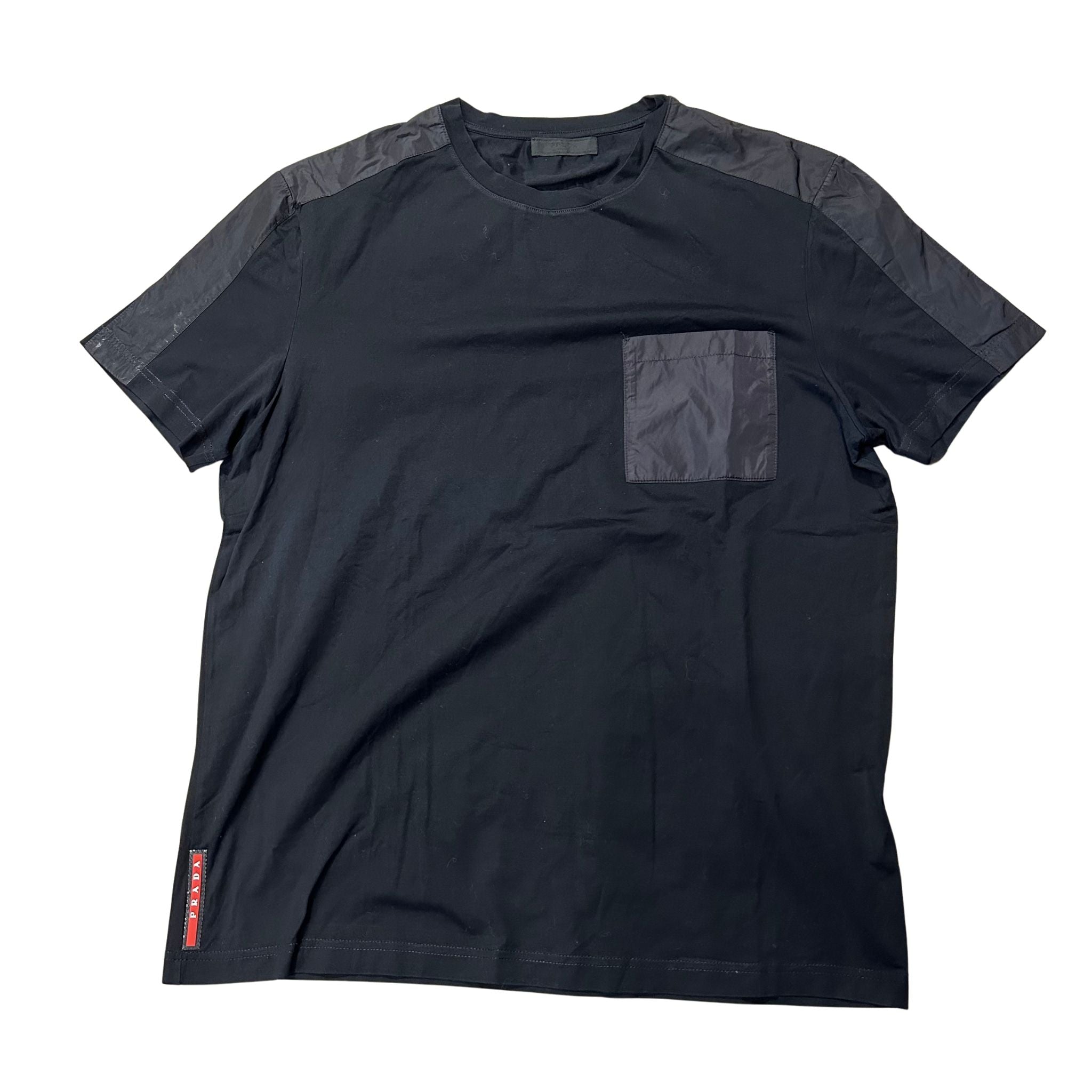 Prada Pocket Tee Black (Preowned Size L fits M) - Pre-Owned