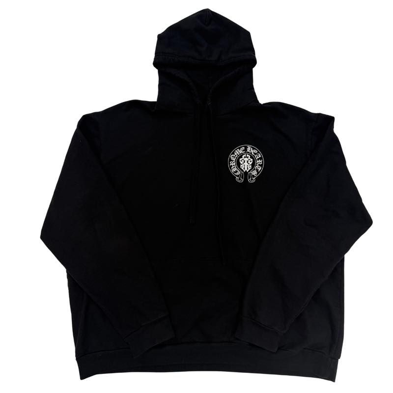 Chrome Hearts American Flag Pullover Hoodie Black - Pre-Owned Size XXL