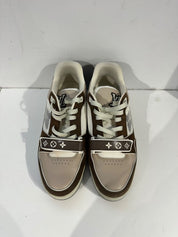 Louis Vuitton LV Trainer Moka Brown Monogram Flower - Pre-Owned Size 11 (No original box)