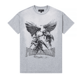 Purple Brand Textured Inside Out Fight Tee Heather Grey