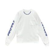 Chrome Hearts Neck Logo L/S T-Shirt White Blue
