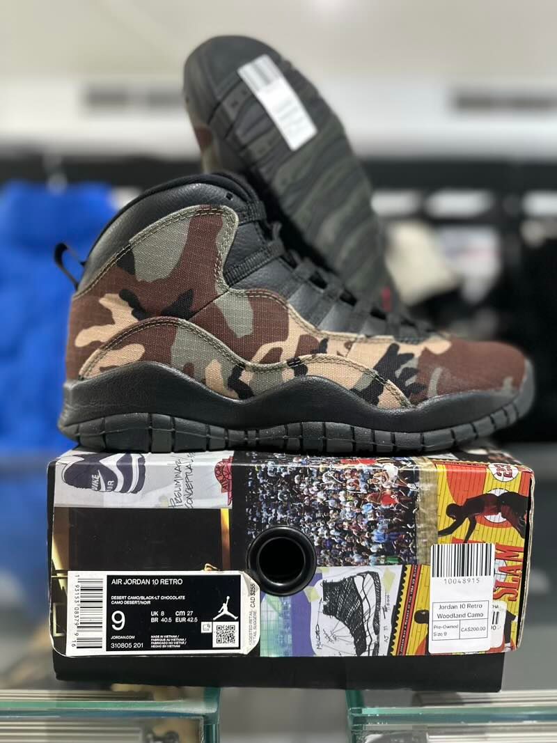 Jordan 10 Retro Woodland Camo - Pre-Owned Size 9